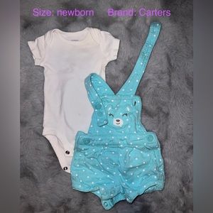 Short overalls with plain white tee